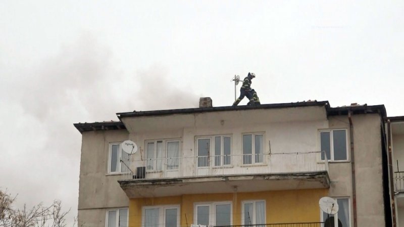 Aksaray’da Bacadan Yükselen Alevler Korkuttu