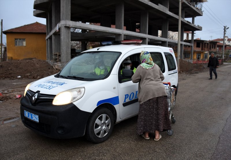 Aksaray'da Korona ile Ortaya Çıkan Drama Polis Desteği