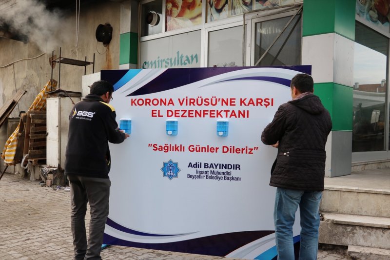 Beyşehir'de Pazar Yerinde Korona Virüs Tedbirleri