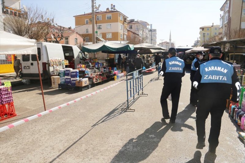 Karaman Semt Pazarlarında Korona Virüs Tedbirleri