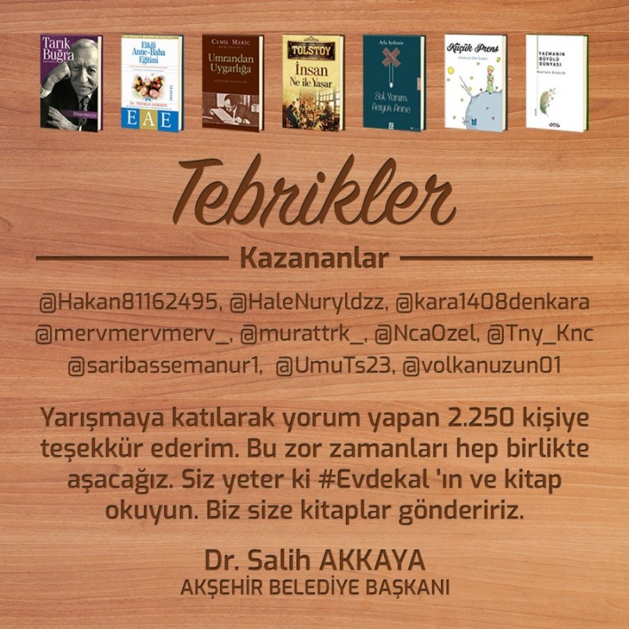 Akşehir Belediyesinden Ödüllü Yarışma