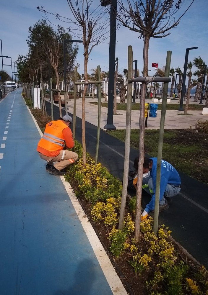 Konyaaltı Sahili Sezona Hazırlanıyor