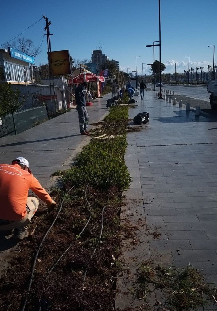 Konyaaltı Sahili Sezona Hazırlanıyor