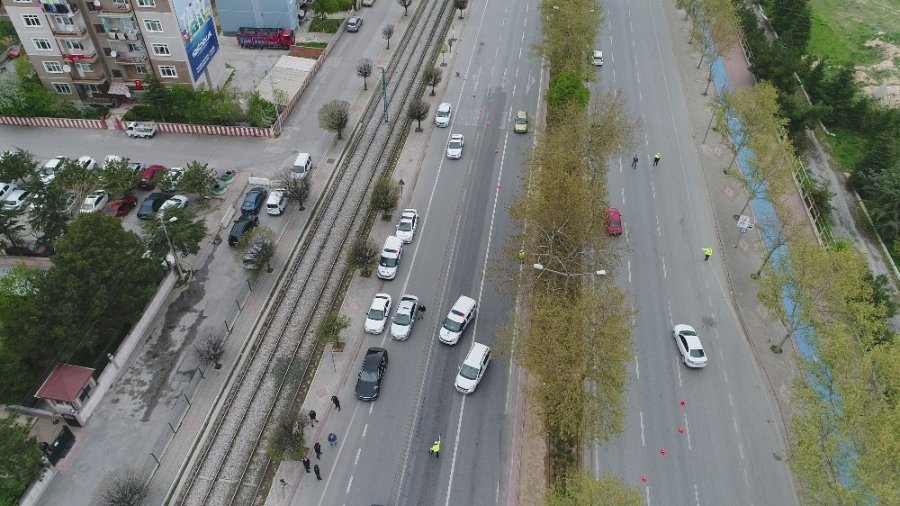 Konya’da Sokağa Çıkma Kısıtlamasında Kontroller Sürüyor
