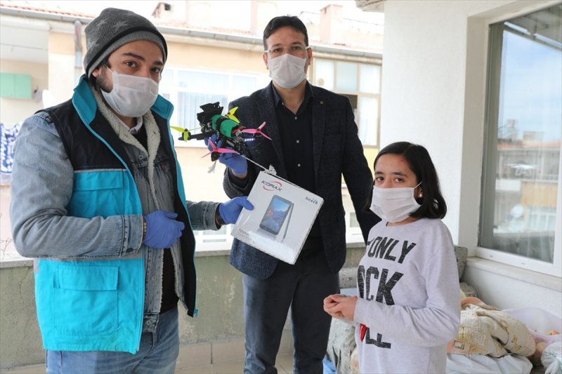 Kayseri'de Öğrencilere Drone İle Sürpriz