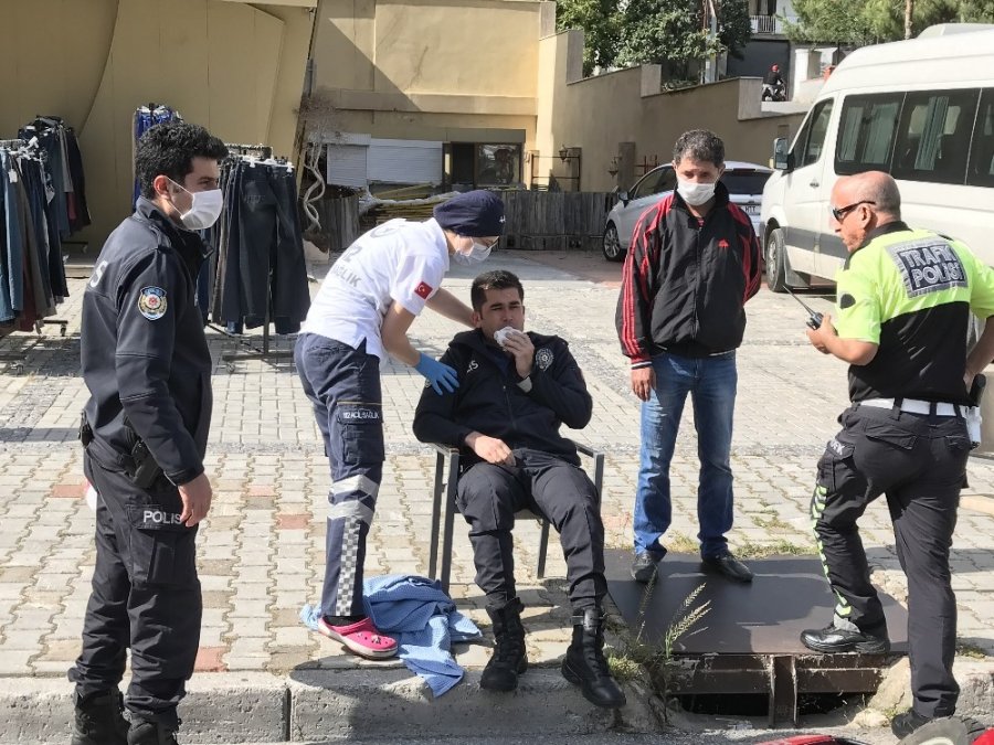 Alanya’da 2 Motosiklet Çarpıştı: 1’i Polis 2 Yaralı