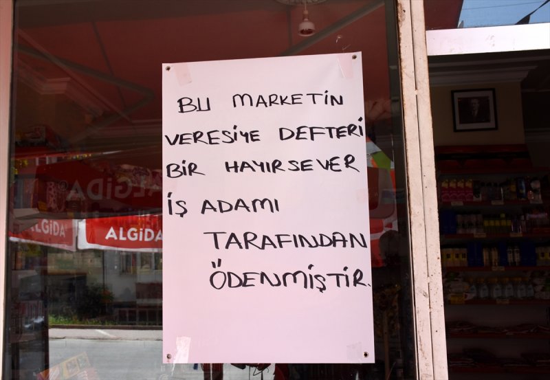 Aksaray'da Hayırsever Defter Sildirdi