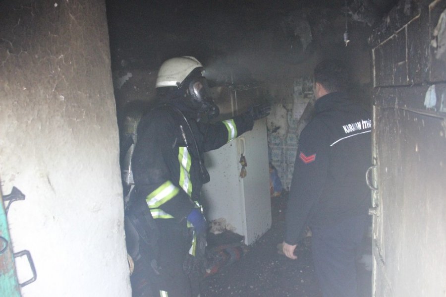 Karaman’da Tek Katlı Müstakil Evde Korkutan Yangın: 1 Yavru Kedi Telef Oldu