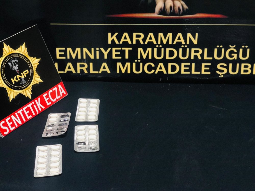Karaman'da Yakalanan 3 Uyuşturucu Zanlısından 2'si Tutuklandı