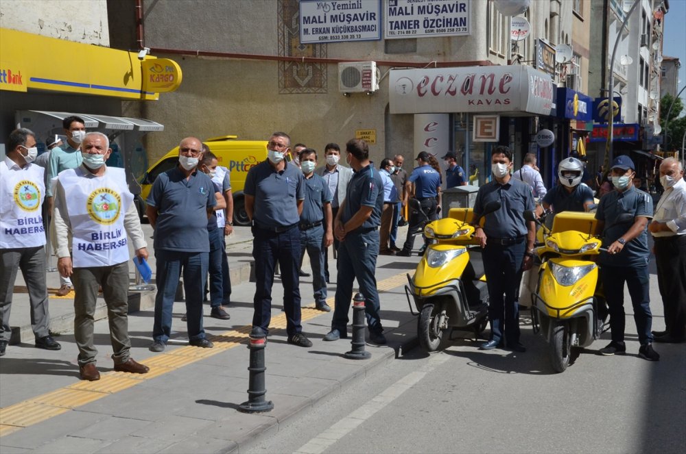 Karaman'da PTT Çalışanlarından Protesto
