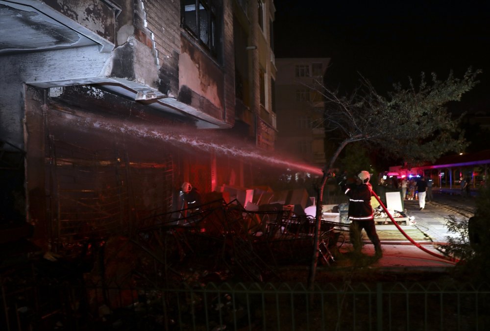 Başkentte İş Yerinde Yangın Paniği