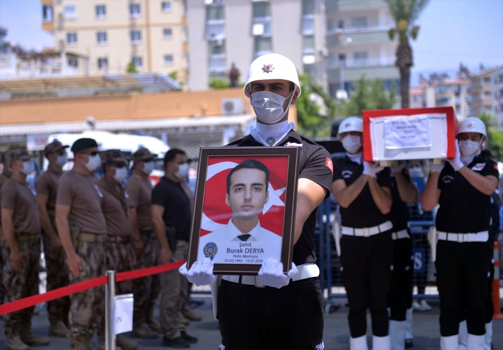Anamur'da Şehit Polis Memuru İçin Son Görev