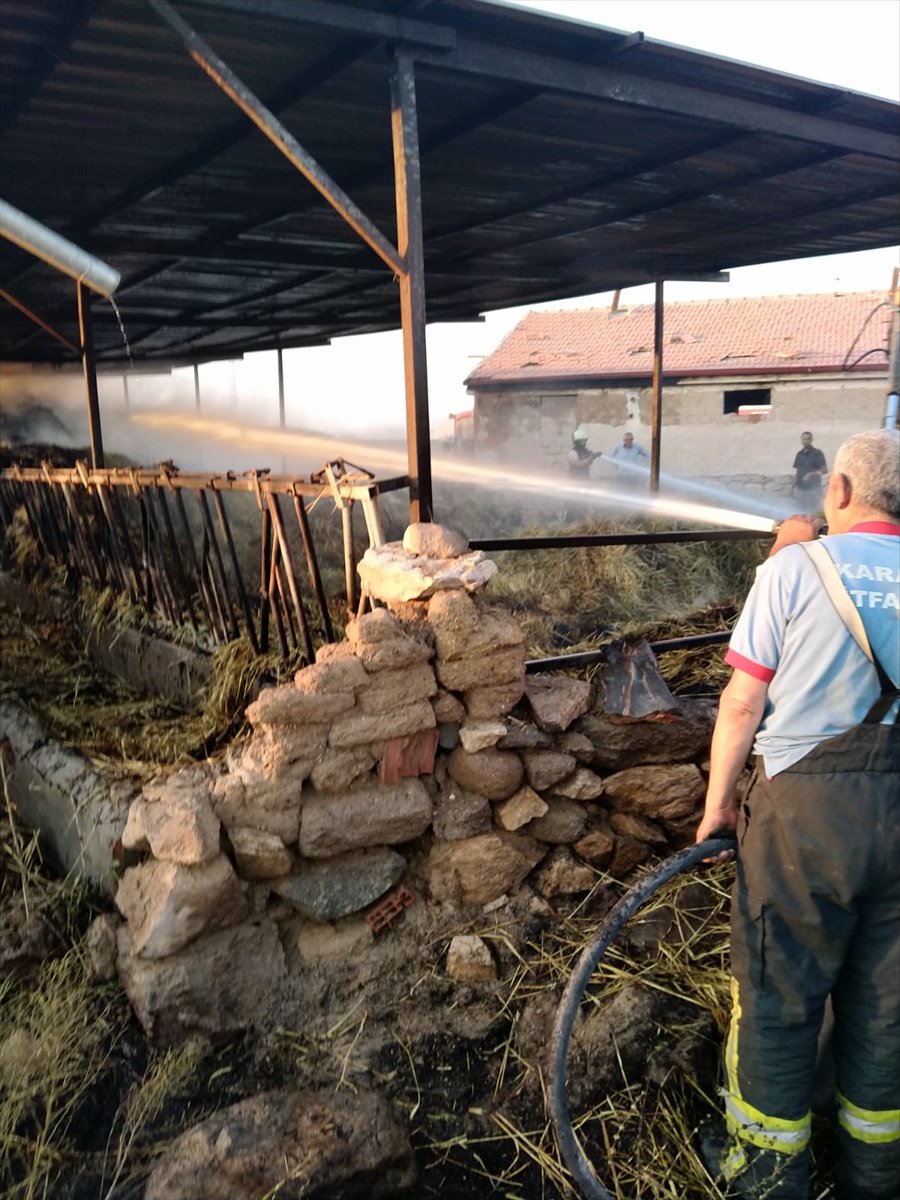 Karaman Meydana Gelen Yangından Maddi Hasar Oluştu