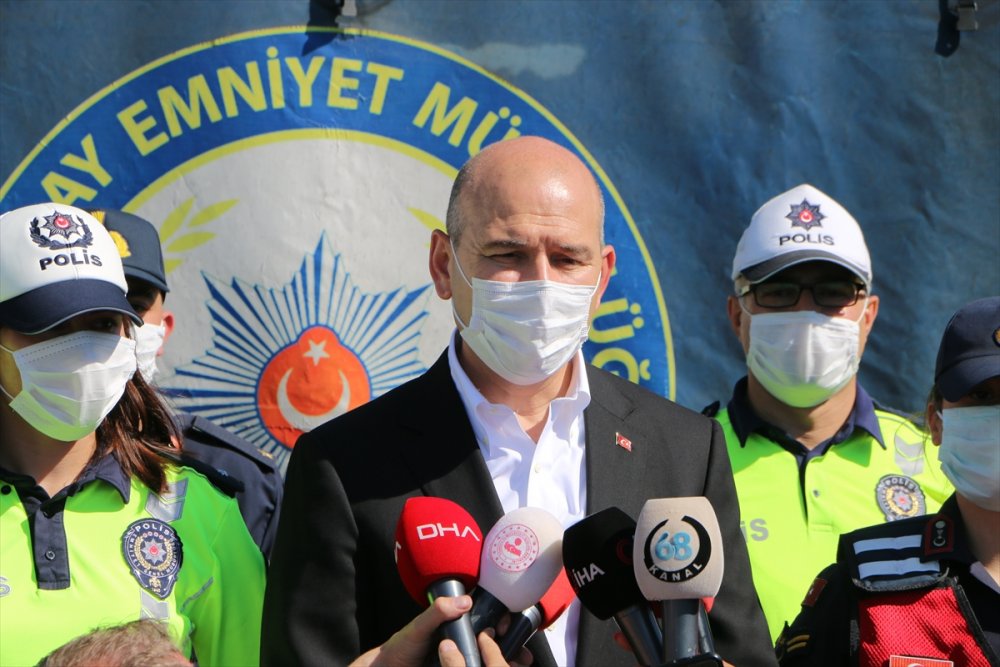 Bakan Soylu Ankara Aksaray Yolunda Denetimlere Katıldı