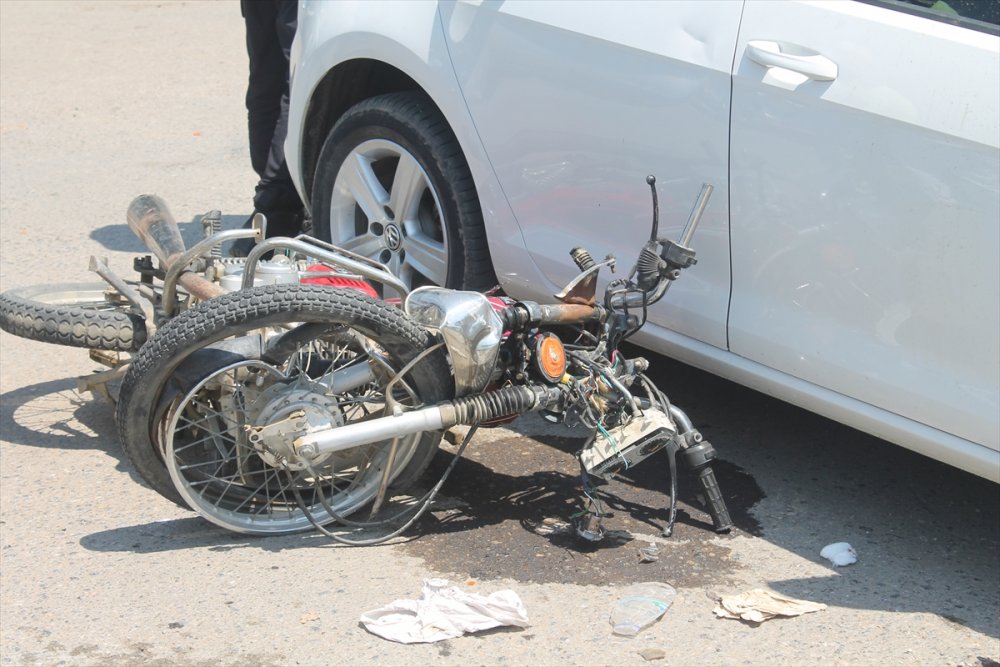 Gazipaşa'da Otomobille Motosiklet Çarpıştı: 1 Yaralı