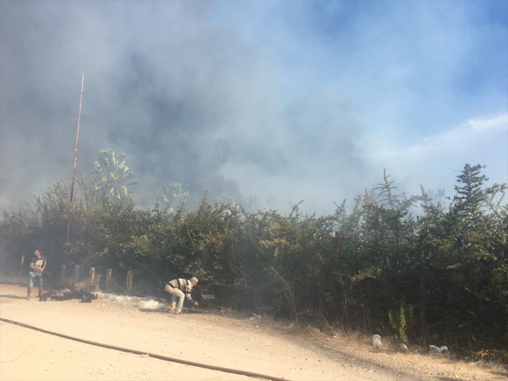 Antalya'da Hamamda Başlayan Yangın Ağaçlık Alana Sıçradı