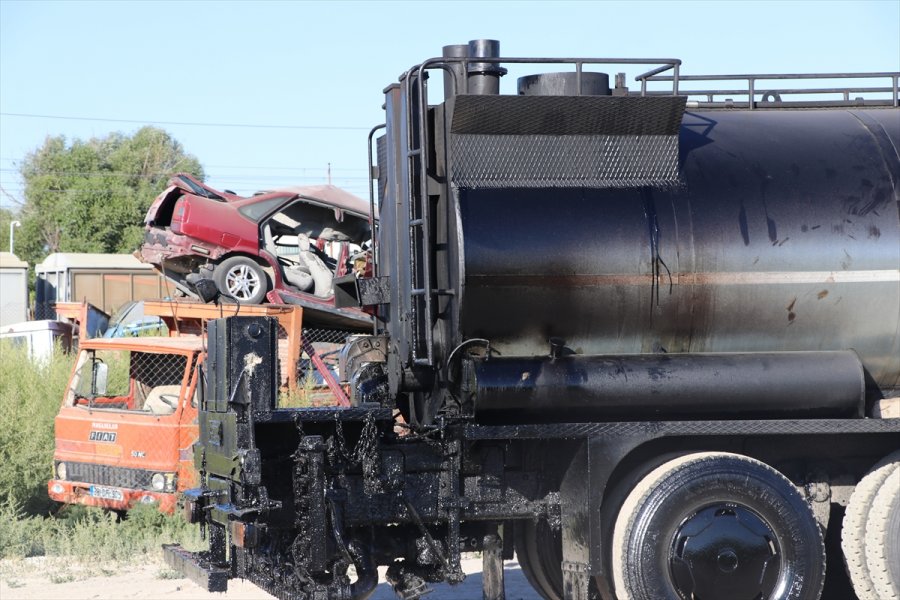Kayseri'de Tankerde Kaynak Yapan İşçi Alev Alan Zift Nedeniyle Yaralandı