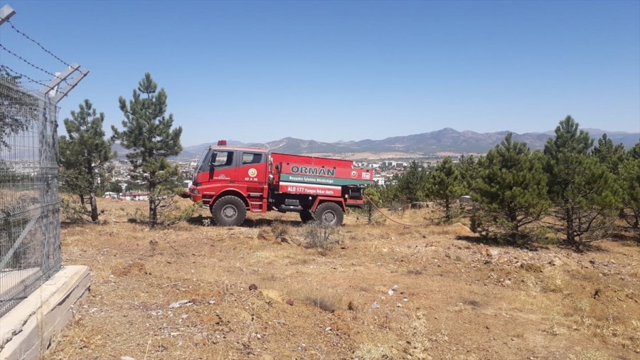 Konya'daki Yangında 2 Hektar Makilik Alan Zarar Gördü