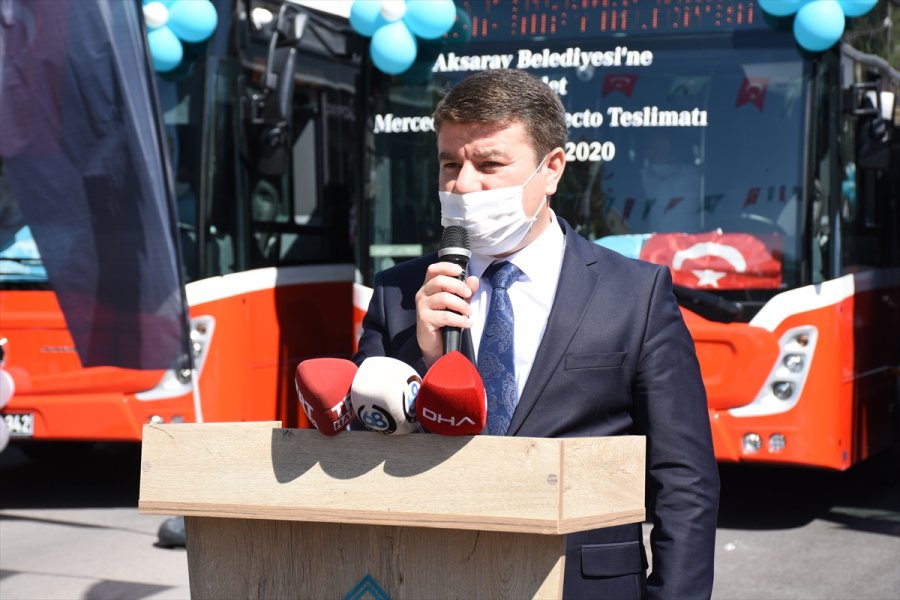 Aksaray Belediyesi'nin Yeni Aldığı Otobüsler Hizmete Girdi