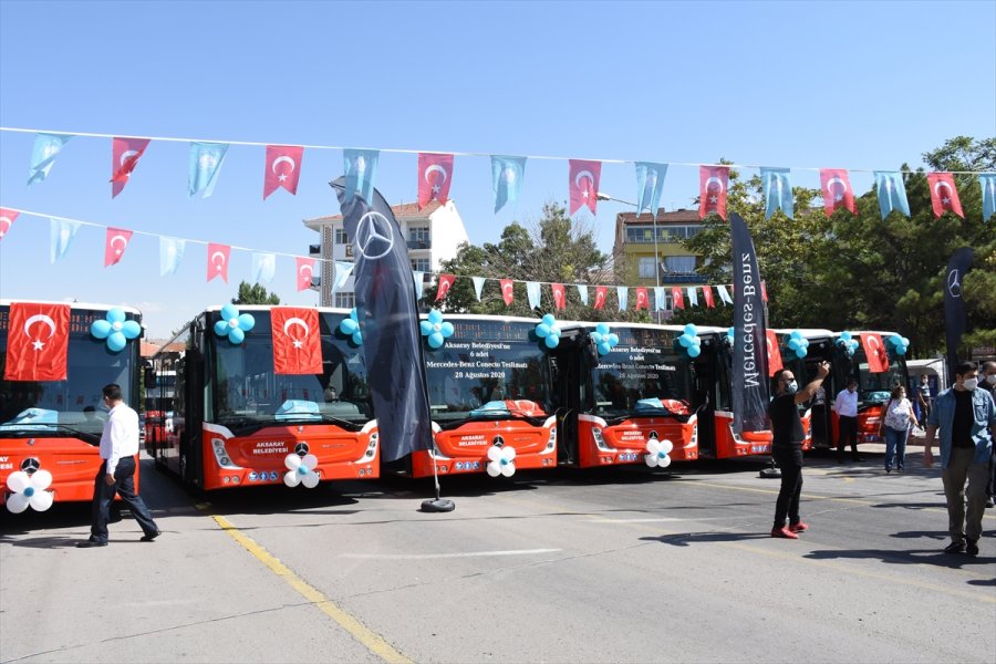 Aksaray Belediyesi'nin Yeni Aldığı Otobüsler Hizmete Girdi