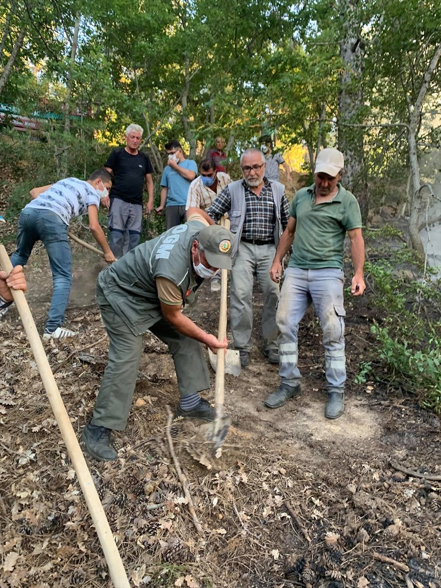 Konya'daki Ormanlık Alanda Çıkan Yangın Büyümeden Söndürüldü