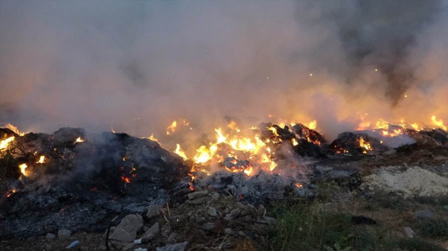 Erdemli'de Otluk Alanda Yangın