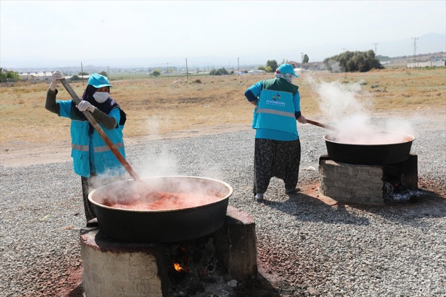 Kocasinan Belediyesi Kendi Salçasını Üretti