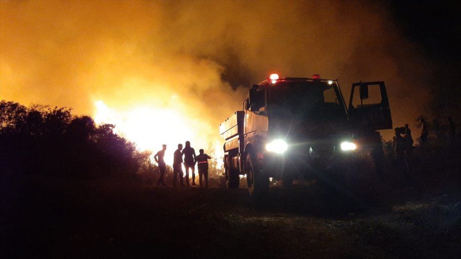 Antalya'da Ormanlık Alanda Çıkan Yangına Müdahale Ediliyor