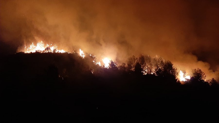 Antalya'da Ormanlık Alanda Çıkan Yangına Müdahale Ediliyor