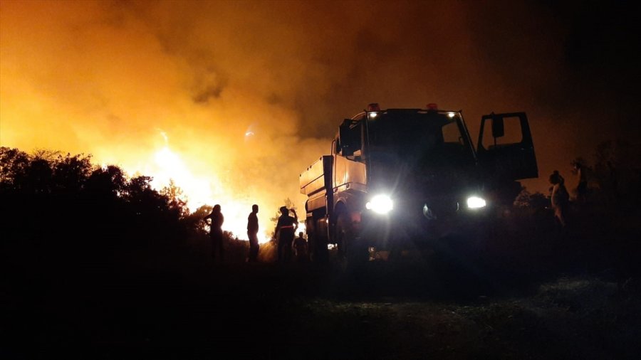 Antalya'da Ormanlık Alanda Çıkan Yangına Müdahale Ediliyor