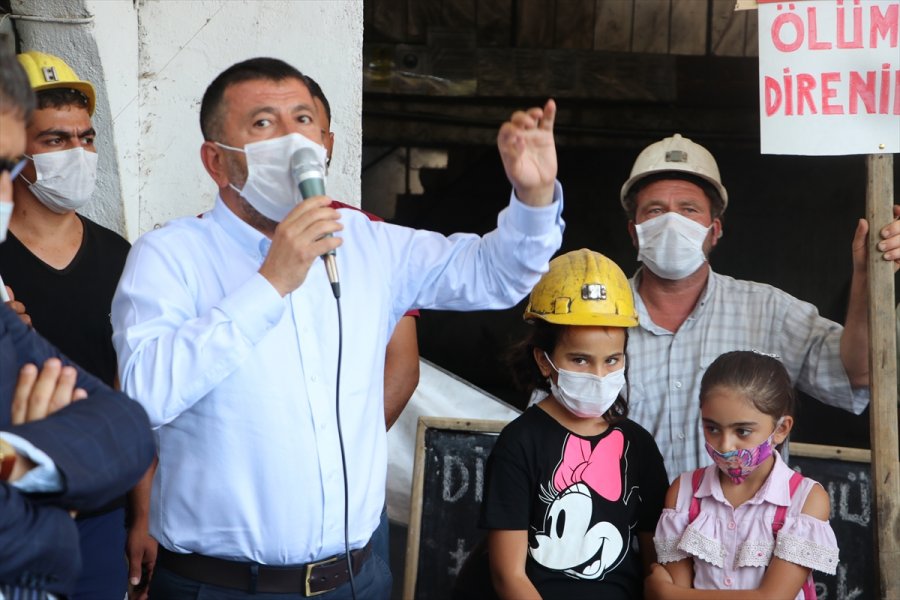 Ermenek'te Maden İşçilerinden İş Bırakma Eylemi