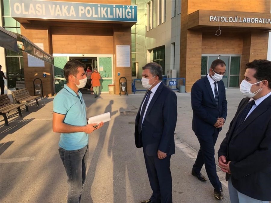 Vali Işık, Kovid-19 Olası Vaka Polikliniğinde İncelemelerde Bulundu