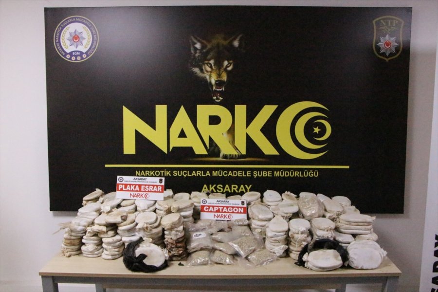Aksaray'da 79 Kilo 750 Gram Esrar Ve 23 Bin Uyuşturucu Hap Ele Geçirildi