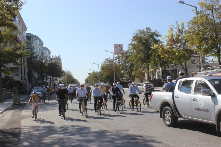 Avrupa Hareketlilik Haftası Kapsamında Karapınar'da Bisiklete Binildi