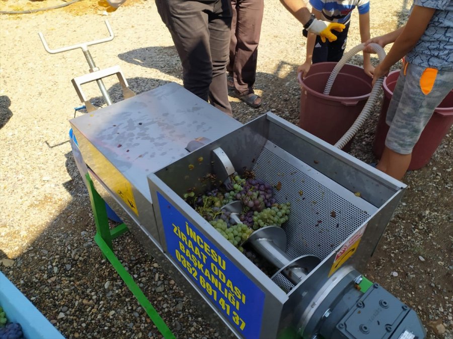 İncesu Ziraat Odası Başkanlığından Üreticilere Üzüm Sıkma Makinesi Desteği