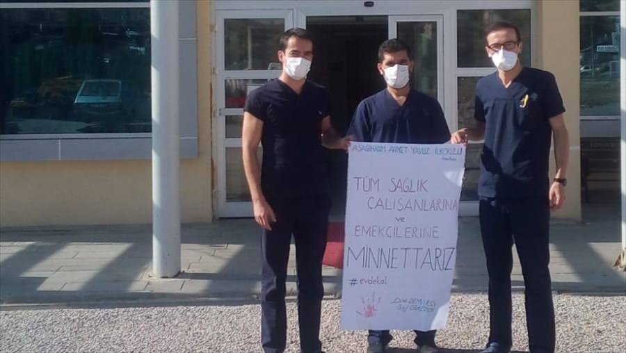 Hadim'de Öğrencilerden Sağlık Çalışanlarına Mektup