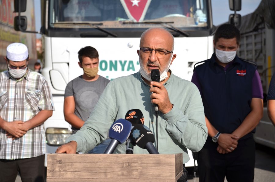 Konya'dan Suriye'ye 7 Tır Gıda Yardımı Gönderildi