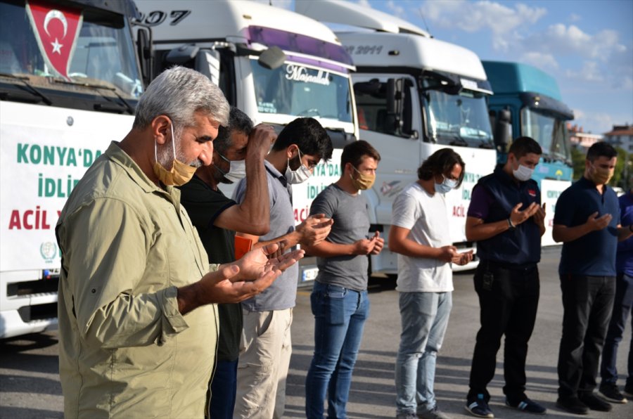 Konya'dan Suriye'ye 7 Tır Gıda Yardımı Gönderildi