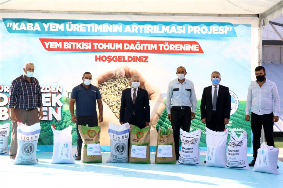 Kayserili Çiftçilere 414 Ton Yem Bitkisi Tohum Desteği Yapıldı
