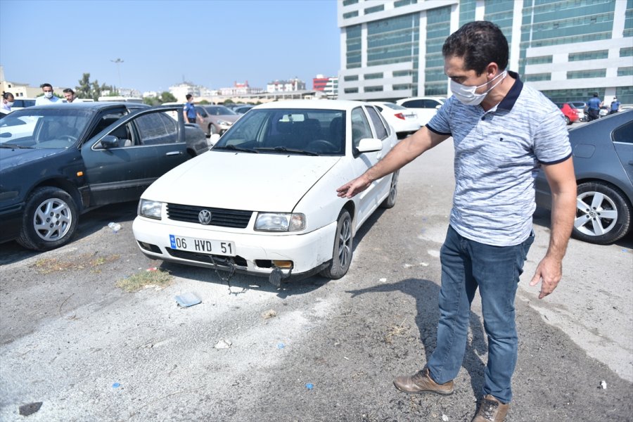 Mersin'de Adliye Otoparkı Civarında Çıkan Yangında 4 Araç Hasar Gördü