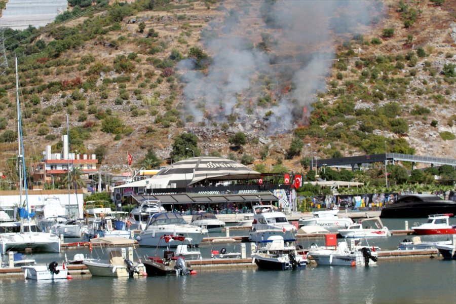 Antalya'da Çalılık Alanda Yangın