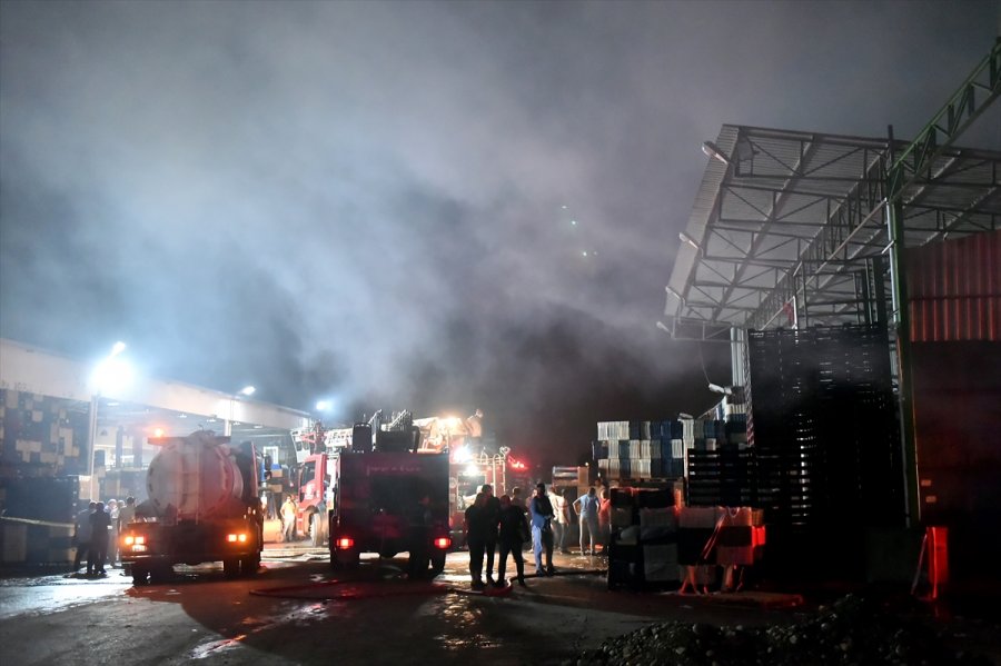 Mersin'de Sebze Meyve Halinde Çıkan Yangında 3 Depo Hasar Gördü