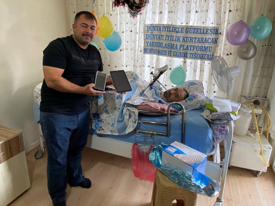 Niğde'de Tableti Bozulan Yatalak Hastayı Yardımlaşma Platformu Sevindirdi
