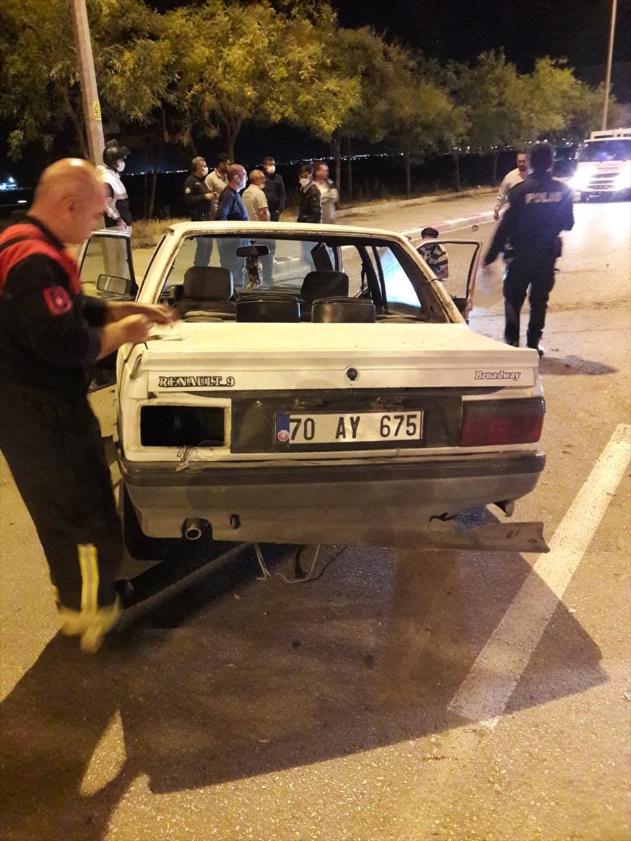 Karaman'da Trafik Kazasında 2 Kişi Yaralandı