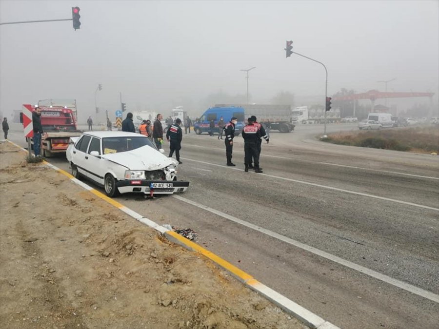 Konya'da Meydana Gelen Zincirleme Trafik Kazasında 7 Araçta Hasar Oluştu