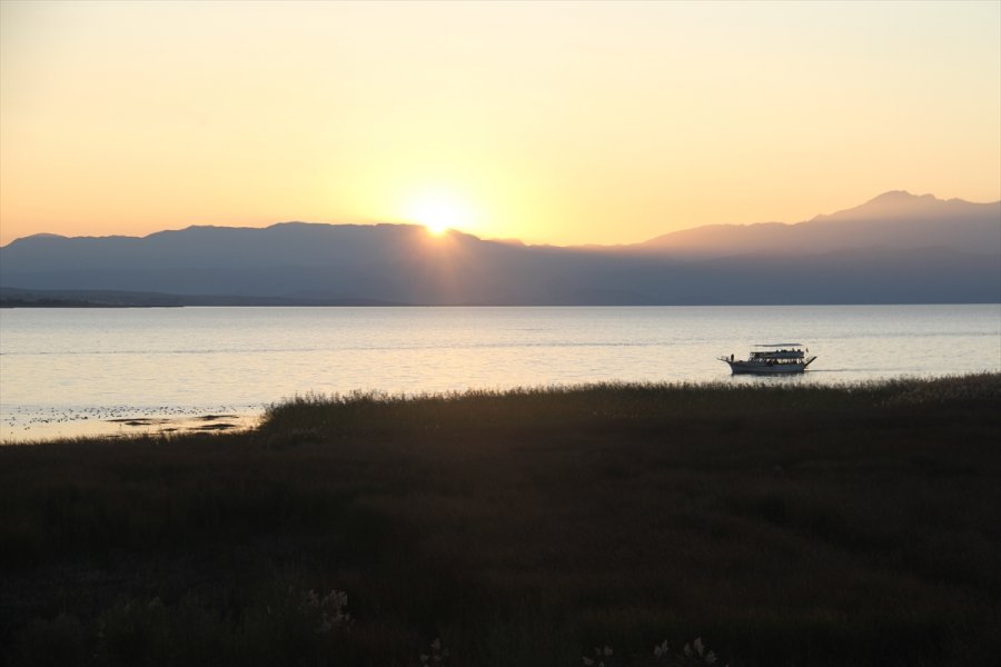 Beyşehir Gölü'nde Sular Çekildi, Kıyılarda Sazlıklar Oluştu
