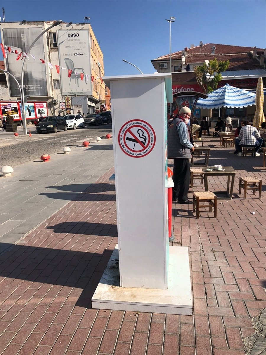 Karaman'da Vatandaşlar Sigara Yasağına Karşı İkaz Levhaları Ve Yer İşaretleriyle Bilgilendiriliyor
