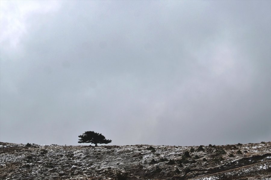 Konya’da Kar Yağışı Ve Sis Sonbahar Renkleriyle Güzel Görüntüler Oluşturdu