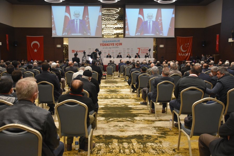 Saadet Partisi Genel Başkanı Karamollaoğlu Telekonferansla Konya İl Kongresine Katıldı: