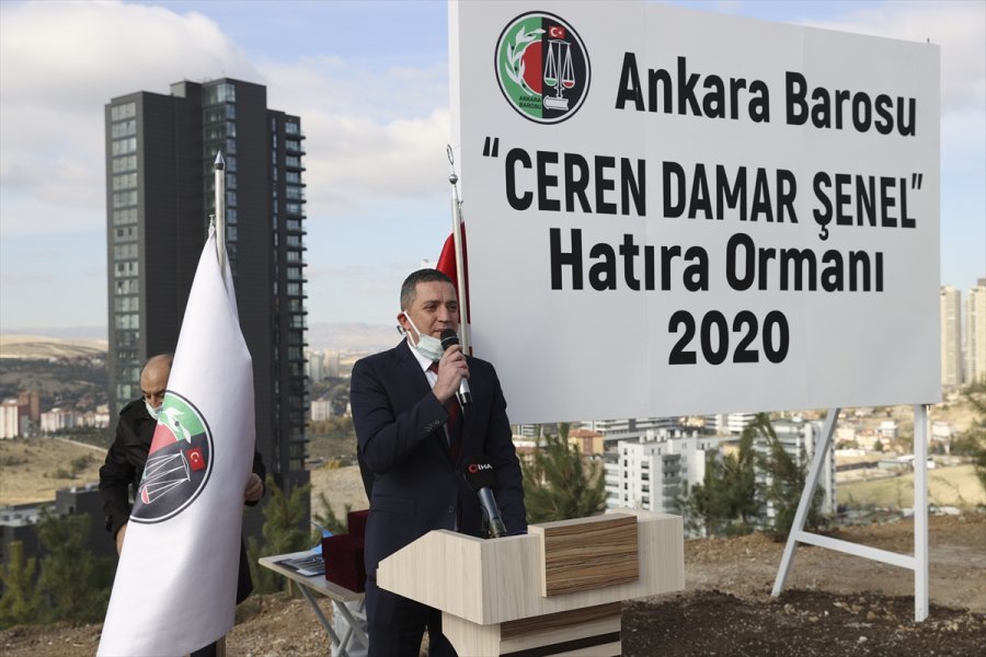 Akademisyen Ceren Damar Şenel'in Adı Hatıra Ormanında Yaşayacak